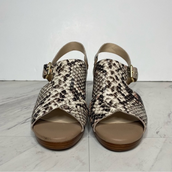Cole Haan Philomina Snake Skin Wedge Sandal 6 1/2 B - Picture 2 of 14